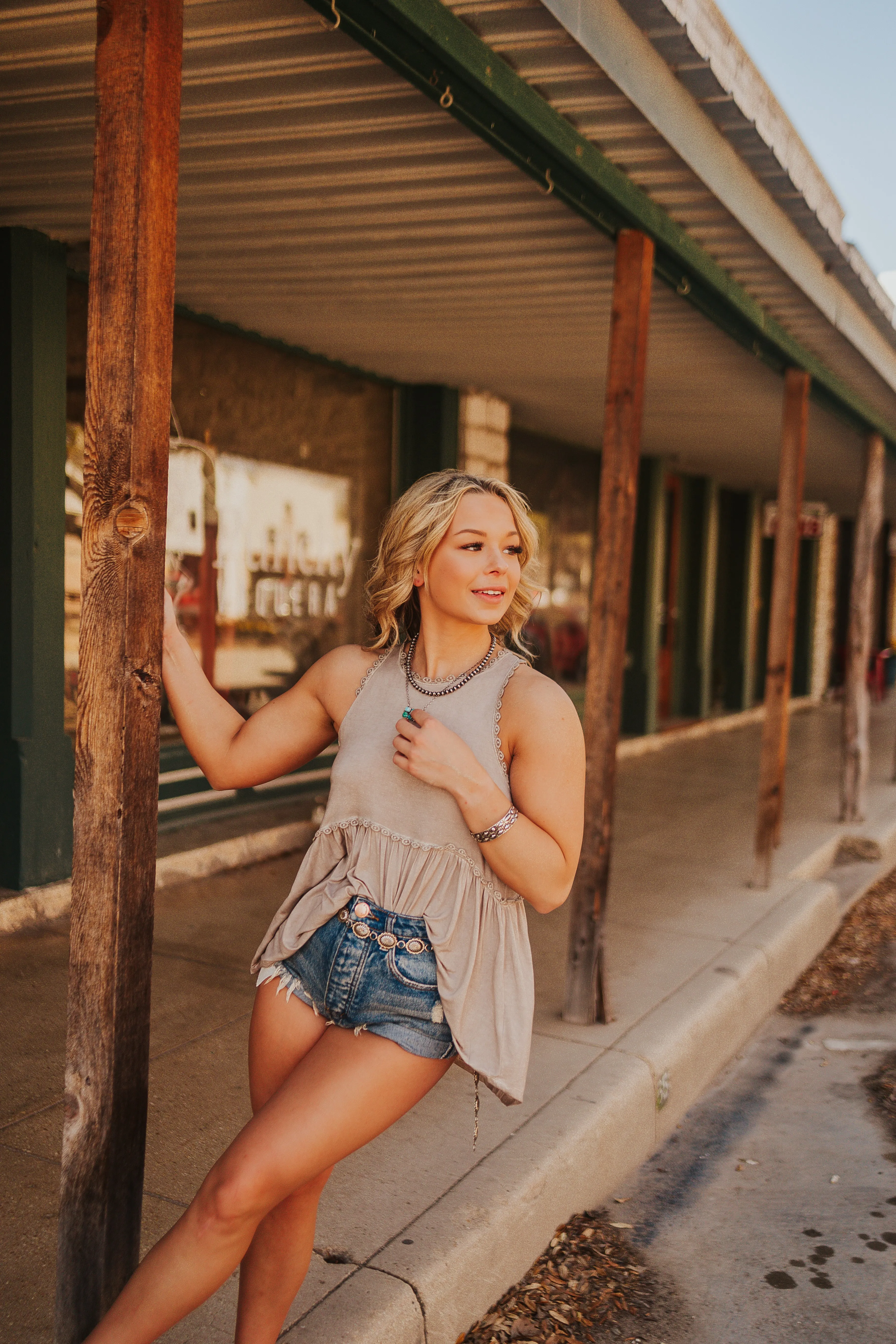 The Papaya Tank in Taupe