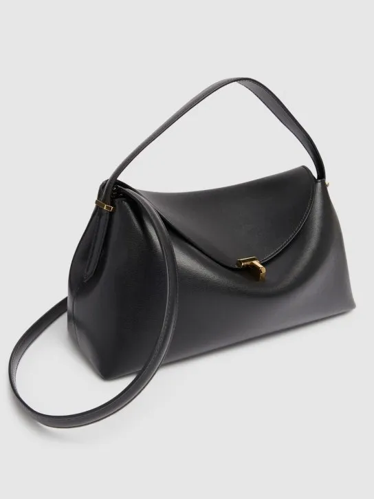 Toteme   T-Lock palmellata leather top handle bag 