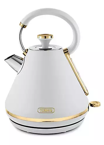 Tower Cavaletto 1.7L Pyramid Kettle 3000W T10044WHT - Optic White and Champagne | Kaleidoscope