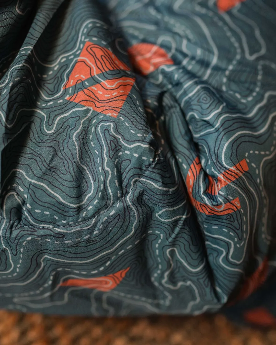 Twilight Recycled Sleeping Bag - Mediterranean Map