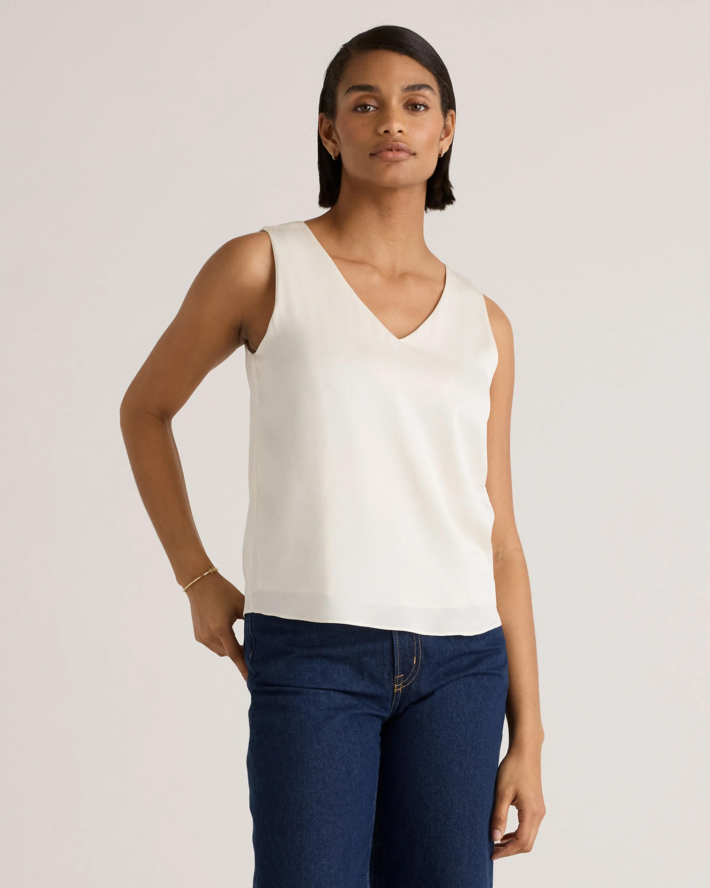 Washable Stretch Silk Tank | Quince