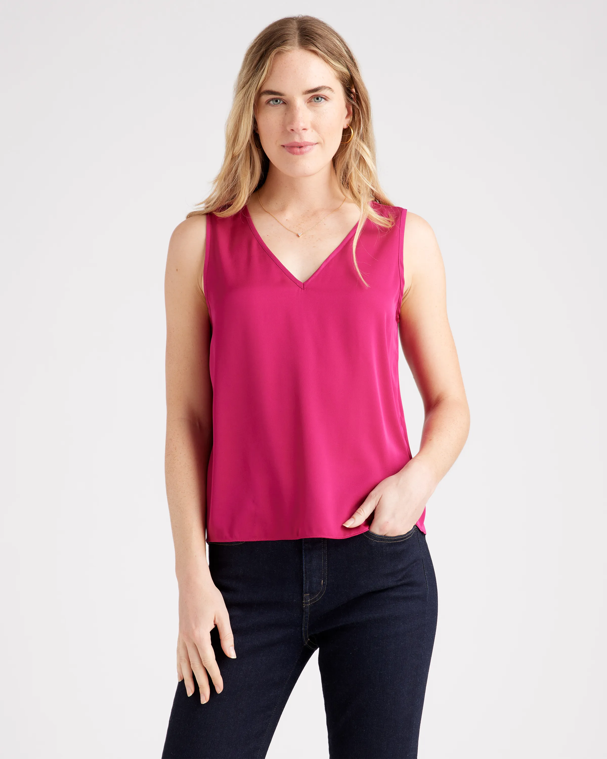 Washable Stretch Silk Tank | Quince