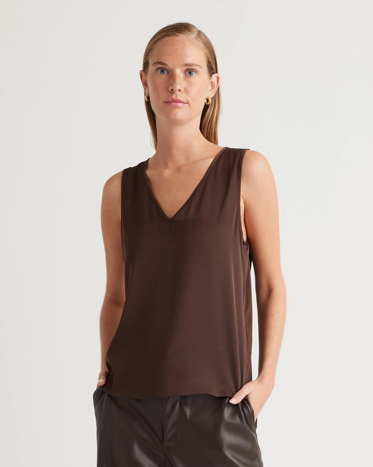 Washable Stretch Silk Tank | Quince