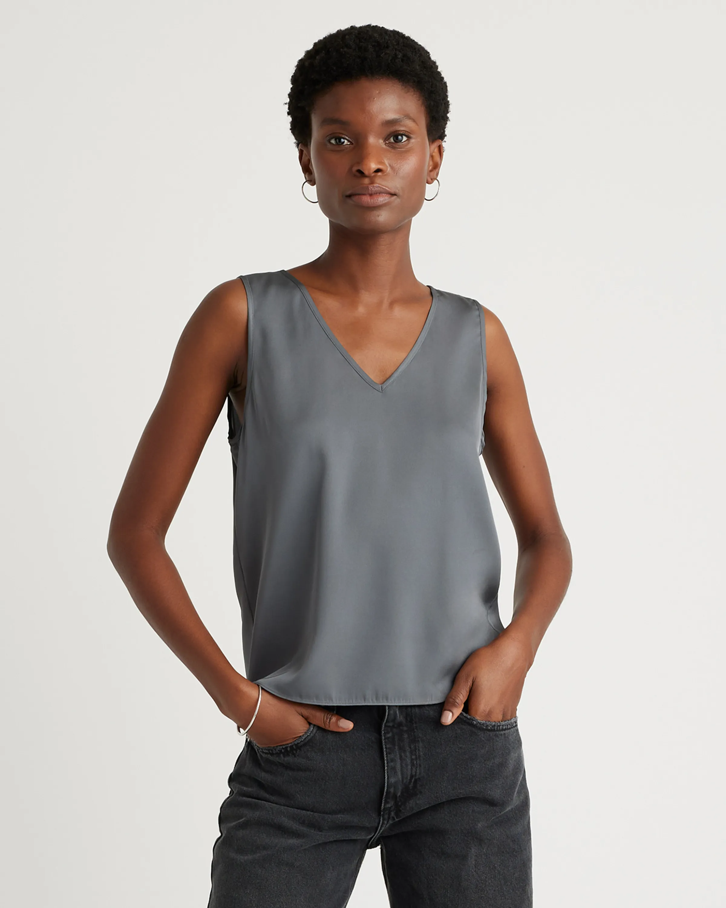 Washable Stretch Silk Tank | Quince