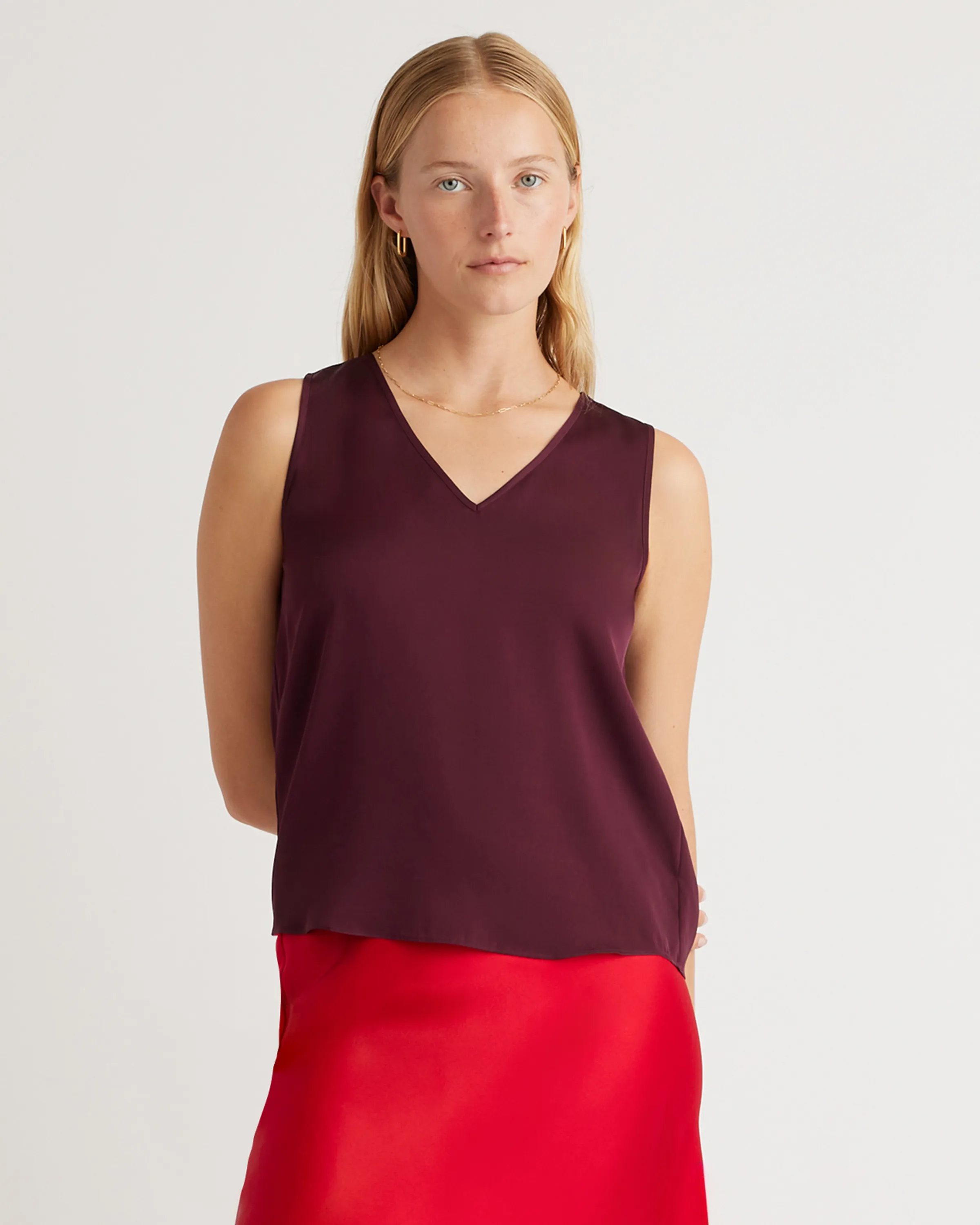 Washable Stretch Silk Tank | Quince