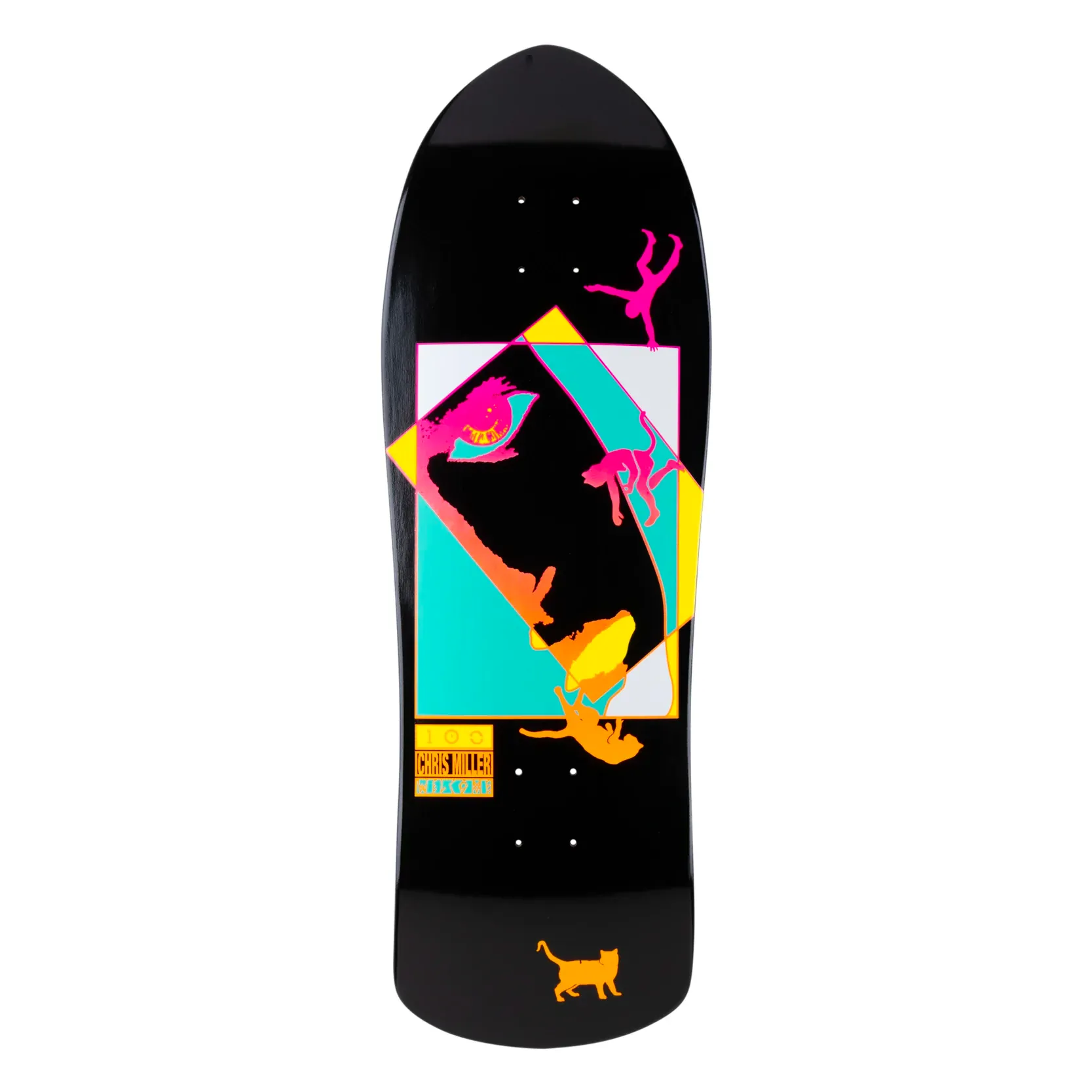 Welcome Skateboards Chris Miller Faces On Crossbone Deck (Black Dip) 10