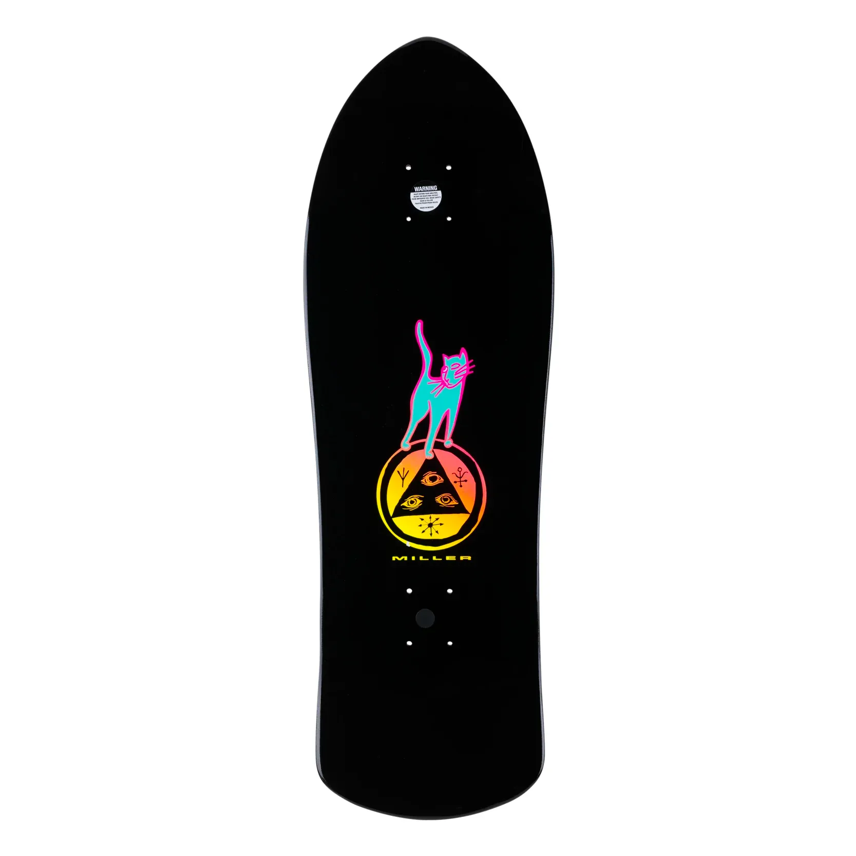 Welcome Skateboards Chris Miller Faces On Crossbone Deck (Black Dip) 10