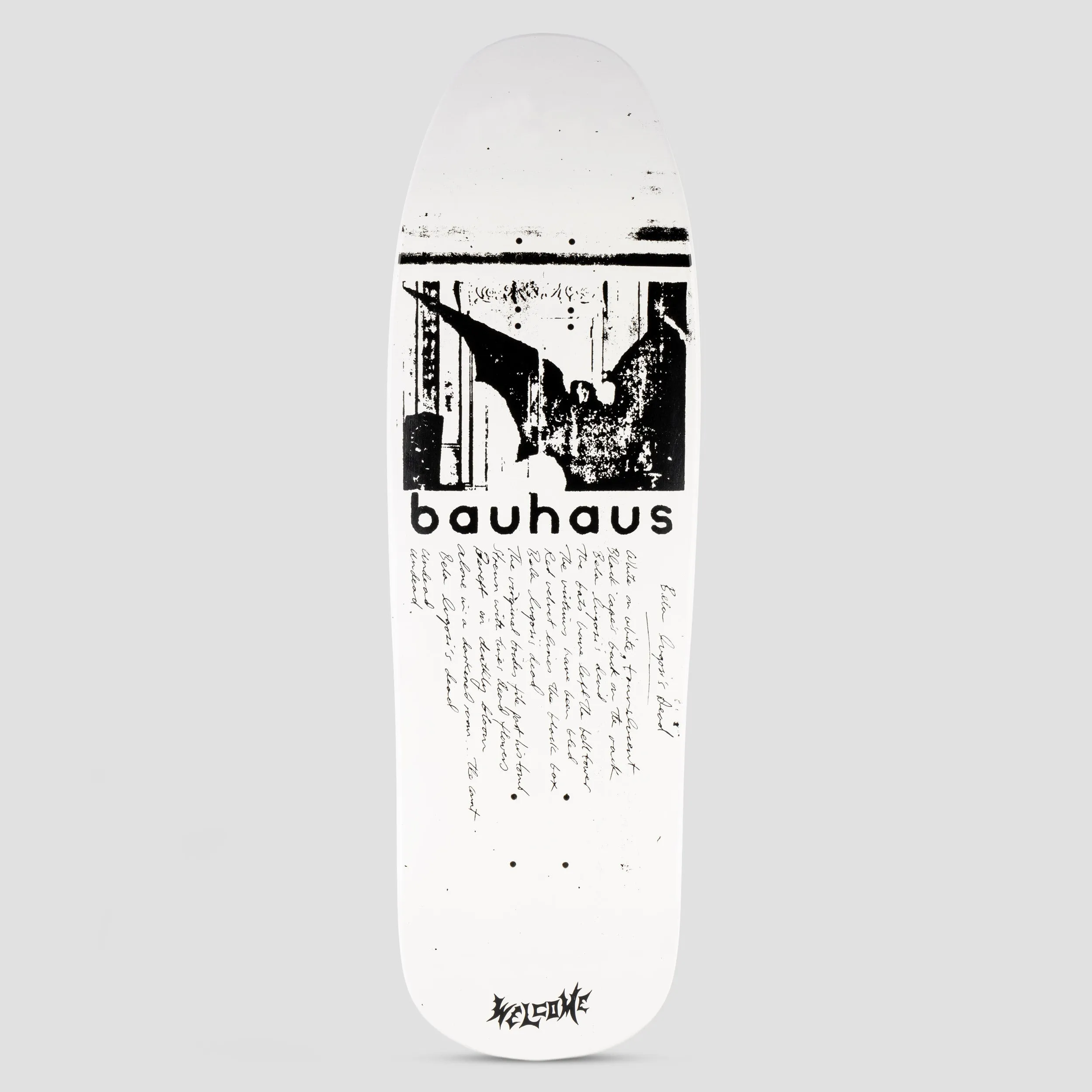 Welcome x Bauhaus 9.6 Bela on Gaia Skateboard Deck White