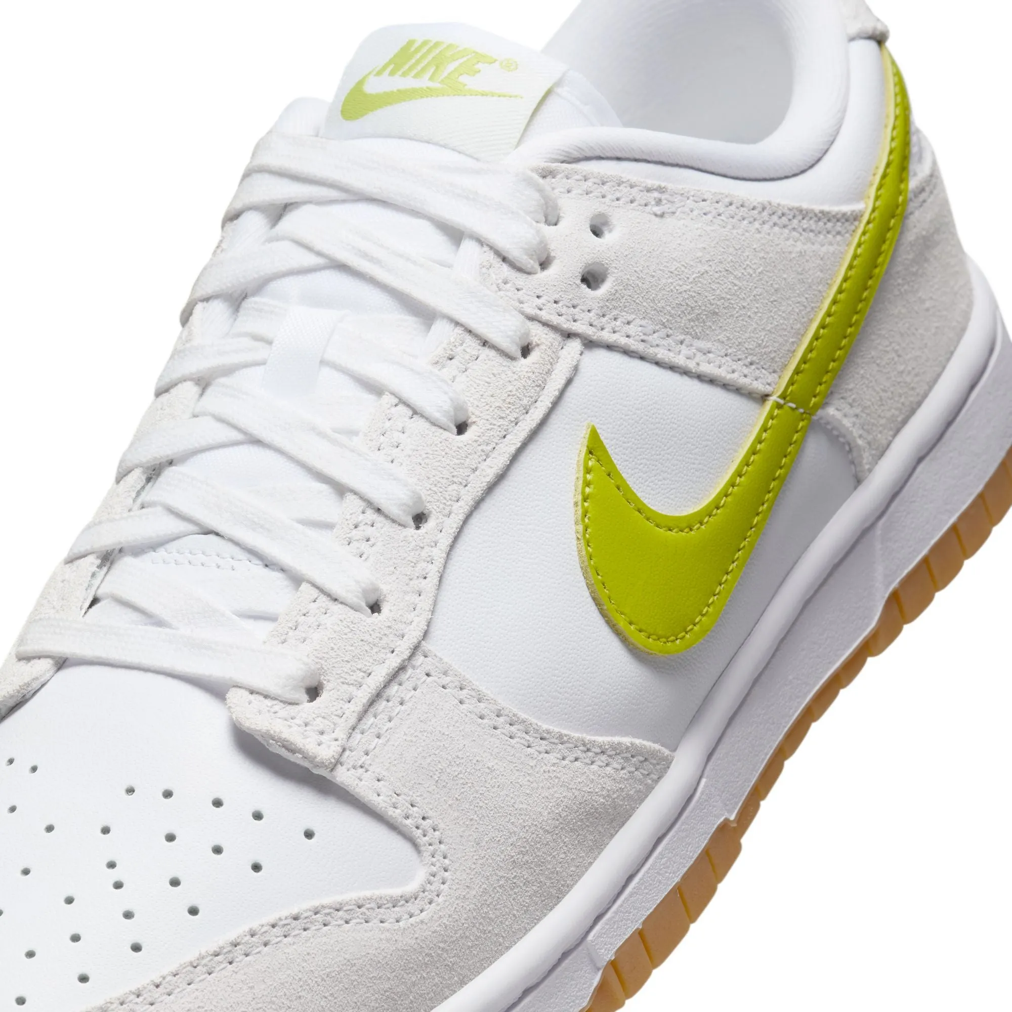 WMNS Nike Dunk Low (White/Bright Cactus/Gum Yellow)