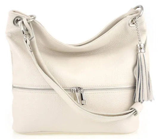 Woman's beige cowhide leather bag joss