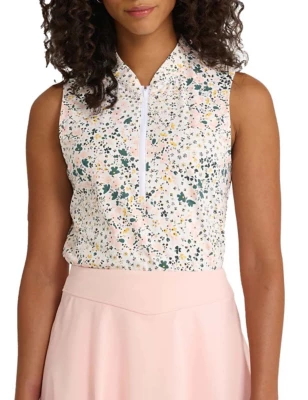 Women's Bad Birdie Daisy Paisley Sleeveless Golf Polo