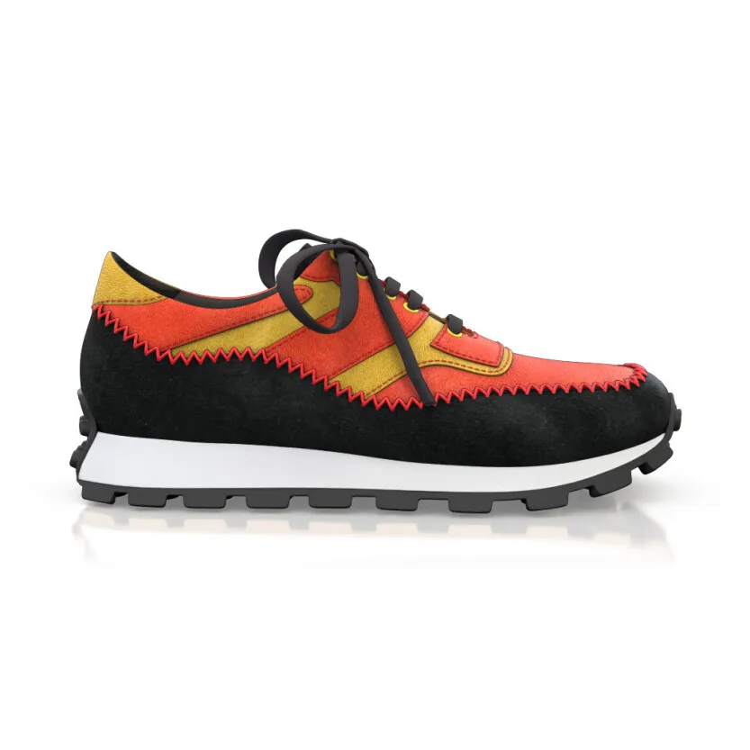 Women's Leather Running Sneakers 54997